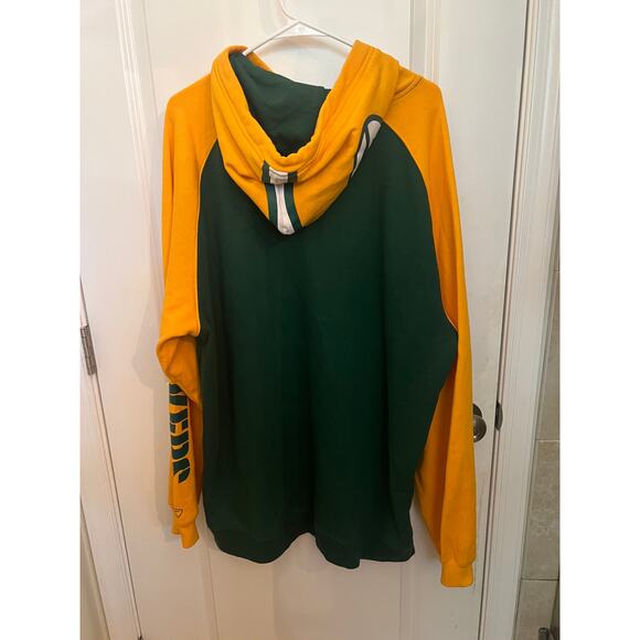 Reebok Men's Green Bay Packers Yellow & Green Long Sleeve Logo Hoodie XL Tall - Picture 2 of 8